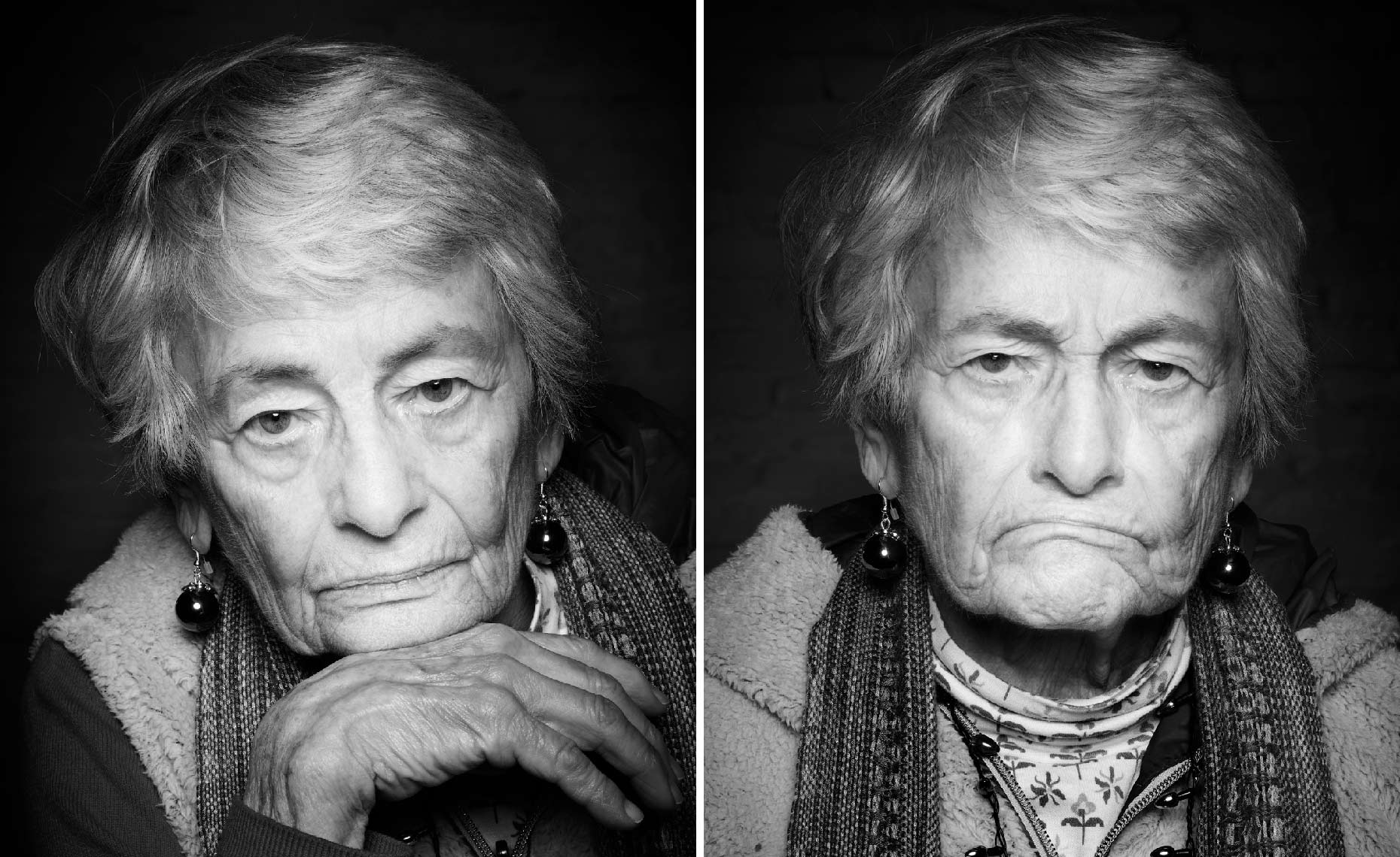 Moody portraits of Nonagenarian Woman Carolie-2up-Moody-V3