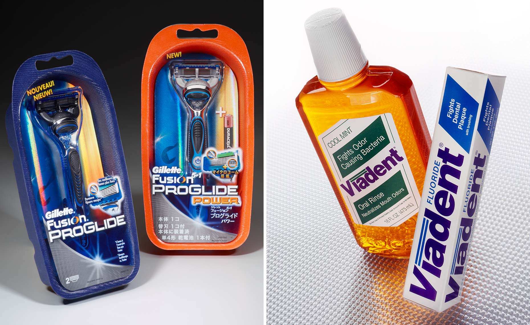 Gillette Powerglide Razor-and-Colgate Viadent Rinse & Toothpaste-IP