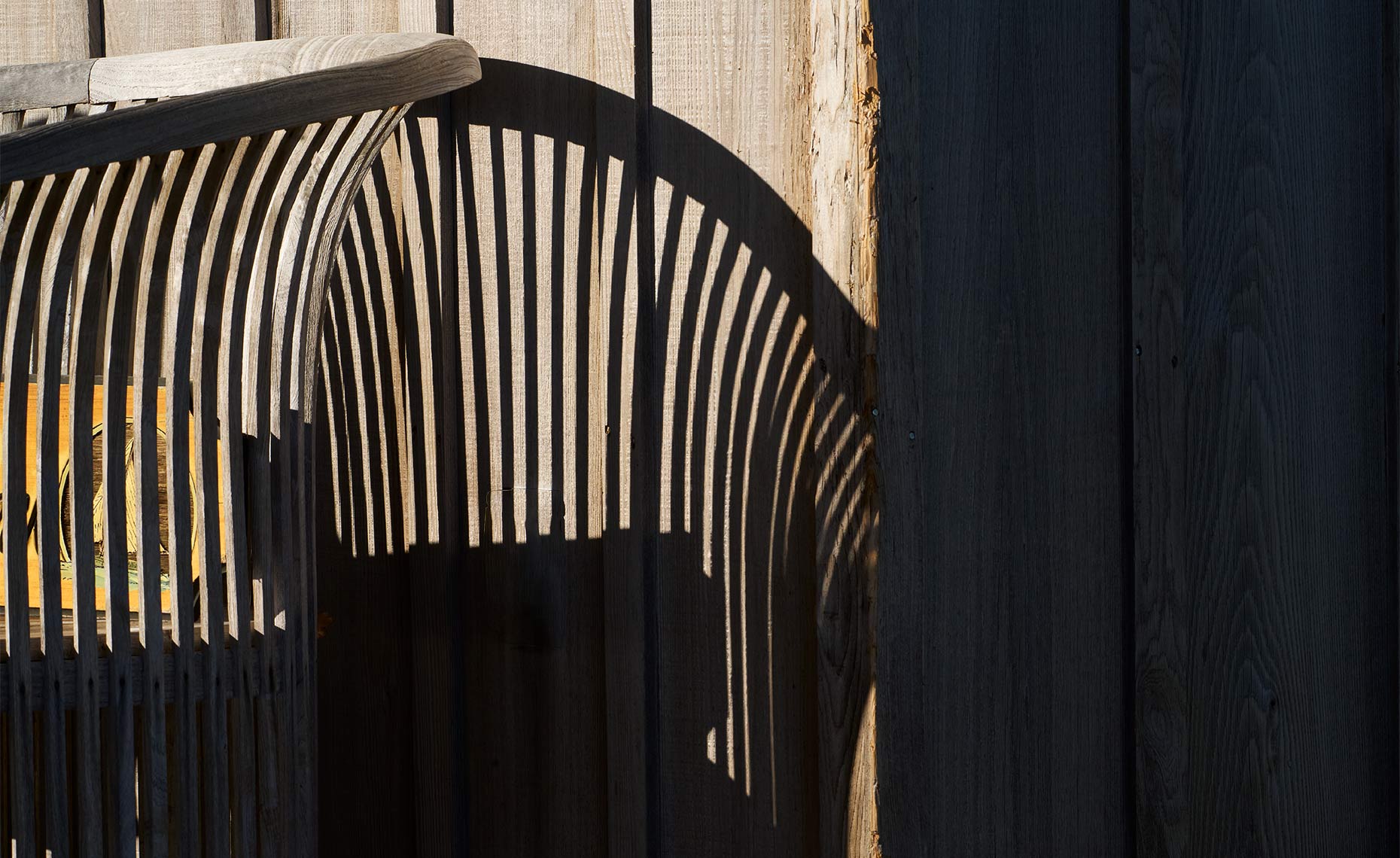 Porch chair with shadow at Balancing Rock