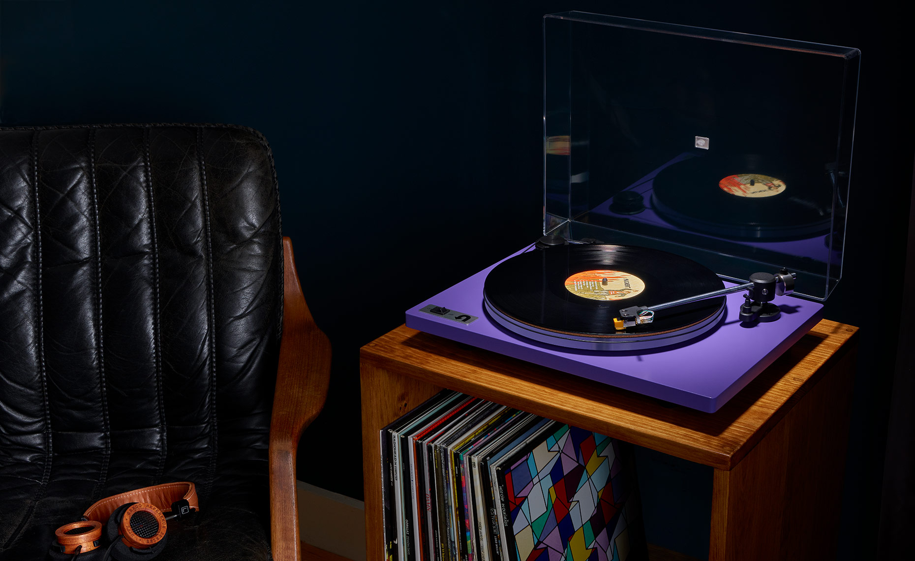 Audio Turntable Shot-4-Purple-Slight-Overhead_UTurn-7179-IP